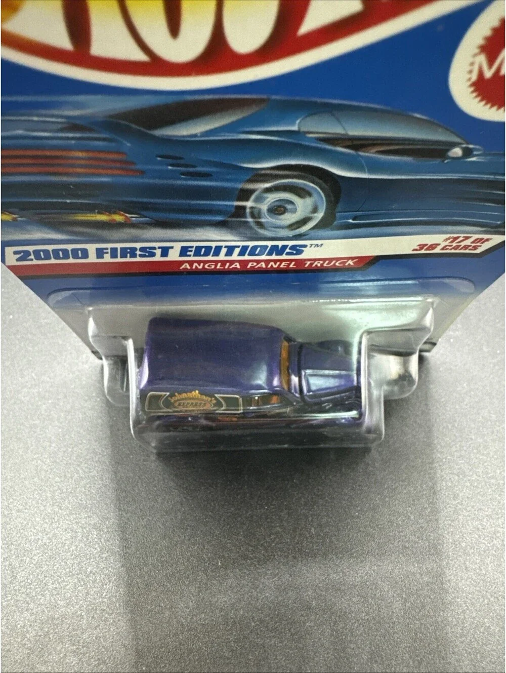 Hot Wheels 2000 First Editions 17 of 36 Cars Anglia Panel Truck 2000 077 Purple